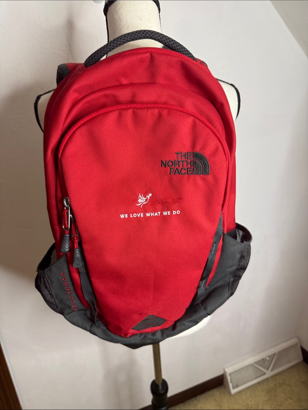 The North Face Red and Gray Men’s Backpack - Compact Everyday Pack